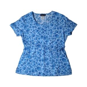Baby Phat Blue Scrub Top Size Medium